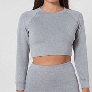 American Apparel Aponte Grey Cropped Top
